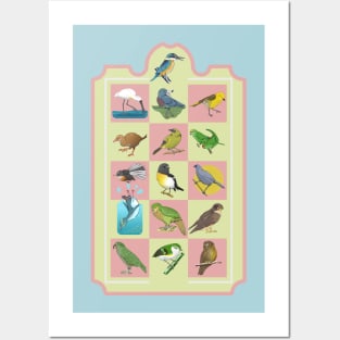 New Zealand BIRD PATTERN Posters and Art